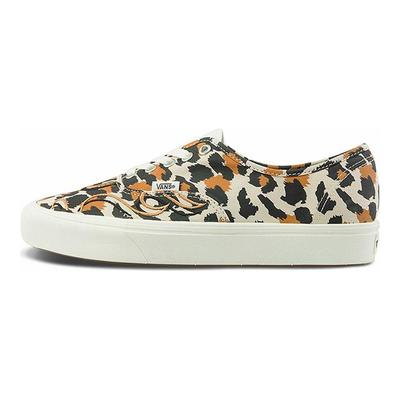 Authentic Comfycush Canvas Leopard Print Low Top Skate Shoes Unisex Sneaker Black Yellow VN0A3WM747B