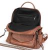 Winter new retro fashion backpack large capacity double color fringed backpack