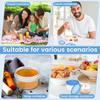 10Pcs Freezer Storage Container Plastic Small Food Container Stackable Travel Bottle Soup Bowl with Sealing Lid for Refrigerator