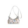 Baguette-style Fashionable and High-end Small Shoulder Bag with Floral Design