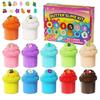 12-farbiges Butter-Schleim-Set Schleim, Zuckerwatte-Schleim, Puff-Gel, Schaum-Gel, Knete