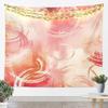 Modern Abstract Wave Tapestry, Layered Curved Pattern Wall Art in Earthy Tones for Bohemian Home & Minimalist Room Decor