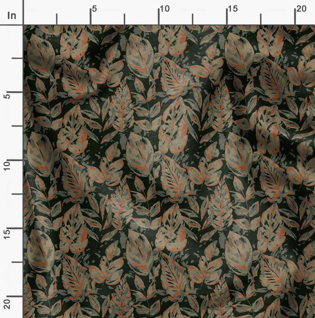 Soimoi Floral Print, Silk Fabric, Decor Sewing Fabric by The Yard 42 Inch Wide,  Decorative Fabric for Shirts Suits Ties, Black &