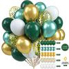 Lime Green Balloons And Confetti Balloons Set 60PCS Latex Helium Chrome Neon Green Balloons For Birthday Anniversary Party Decorations