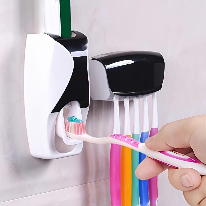 Banyo Seti: Diş Fırçası Tutuculu Otomatik Diş Macunu Dispenseri