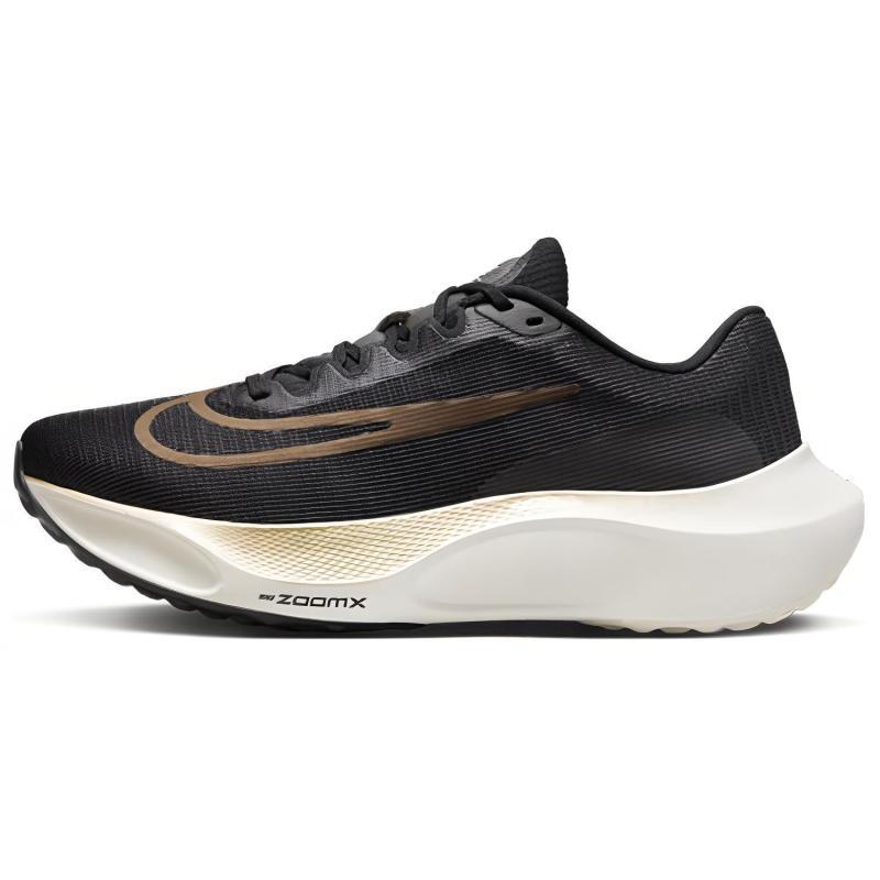 Nike Zoom Fly 5 Black Metallic Gold Grain Sneakers Casual DM8968-002