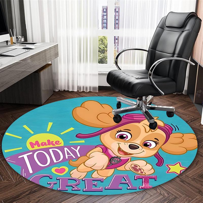 1pc Paw23 Carpet, Round Rug, Comfortable, Suitable for Entryways, Living Rooms, Office, And Bedrooms, Christmas Decoration