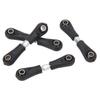 4Pcs Steering Tie Rod Set Black Metal for 1\10 RC Flat Car Replacement Accessories(4250mm )