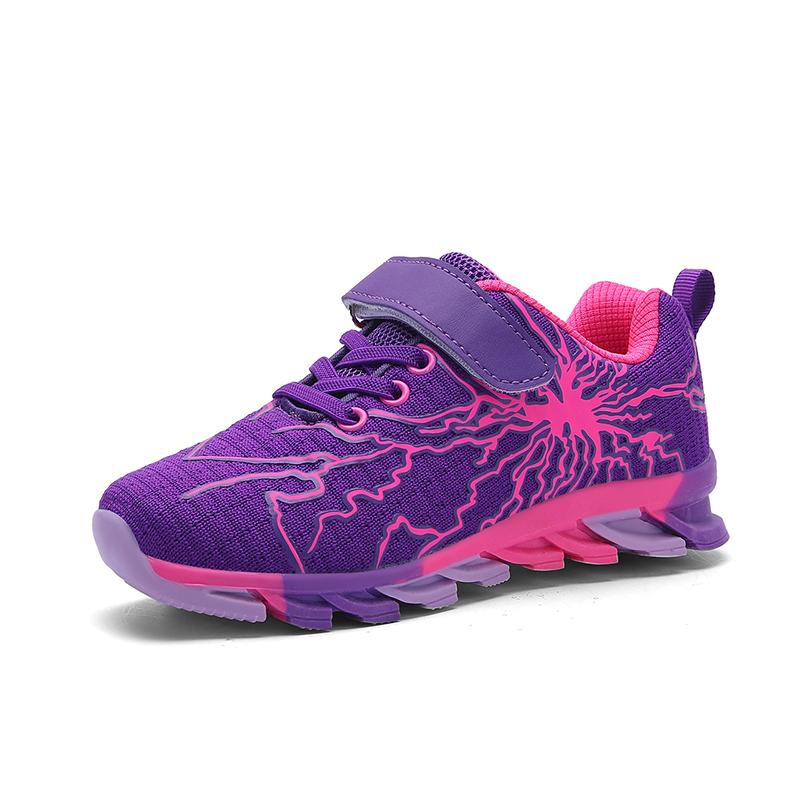 Unisex Kinder Sneakers Sommer Atmungsaktive Mesh Mädchen Sneakers Große Jungen Sneakers Fliegende Gewebte Blitz Kinder Sneakers 31 rose rot/violett