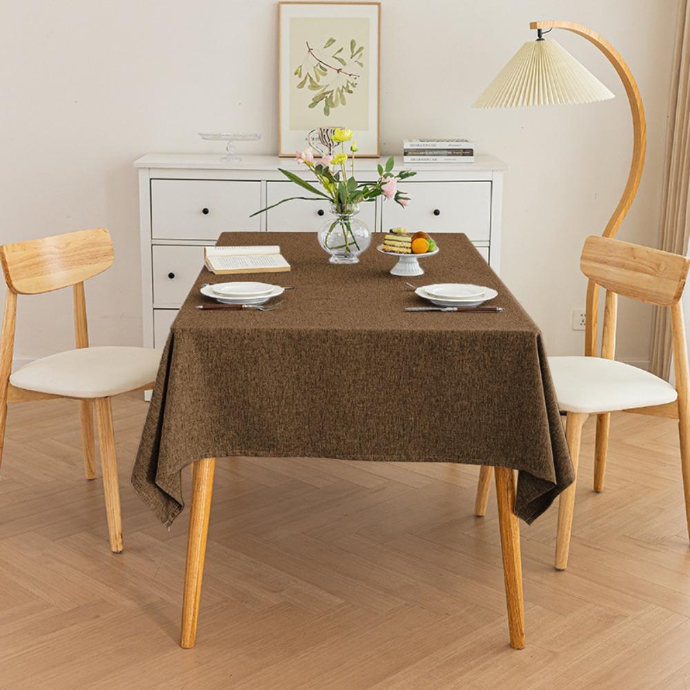 Dustproof Table Cover Waterproof Table Decor Cloth Cotton Linen Tablecloth  Kitchen