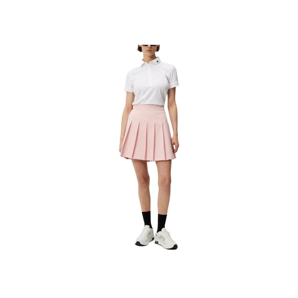 J.LINDEBERG Solid Color Loose Mid Waist Short Casual Skirt Women Skirts Pink GWSD09294-S022