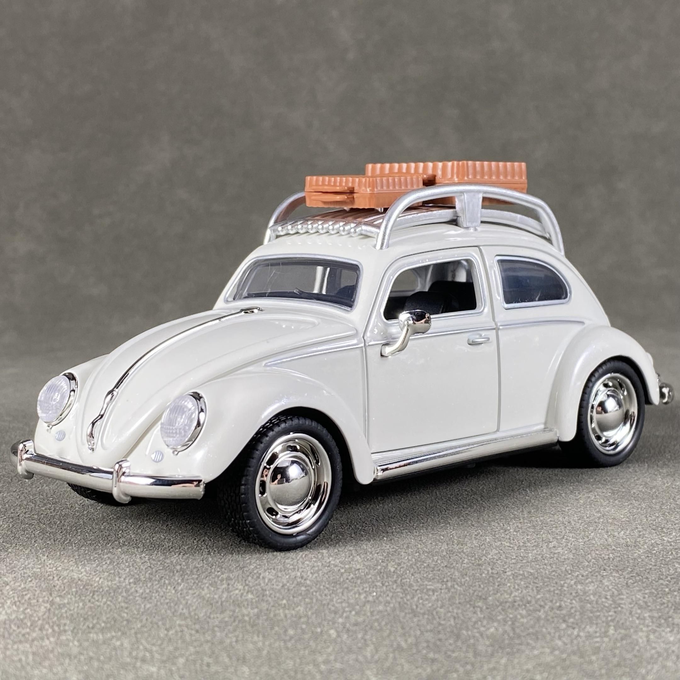 

1:32 Volkswagen Beetle Travel Version Compact Sedan Alloy Metal Diecast Model Car Children s Toy Car Classic Retro Cars Holiday белый