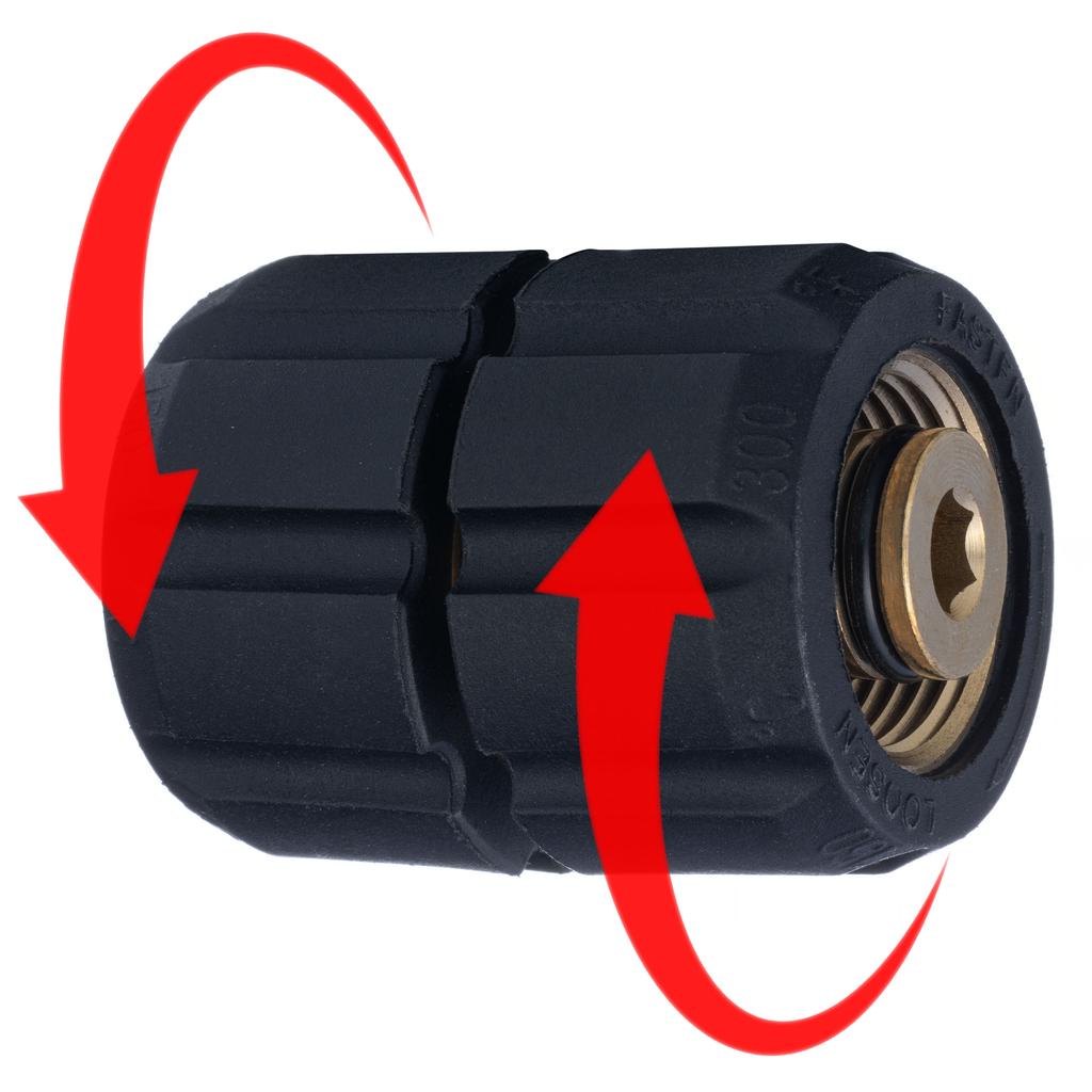 Adapter / swivel adapter for connecting pressure washer hoses 2x GW M22x1.5mm