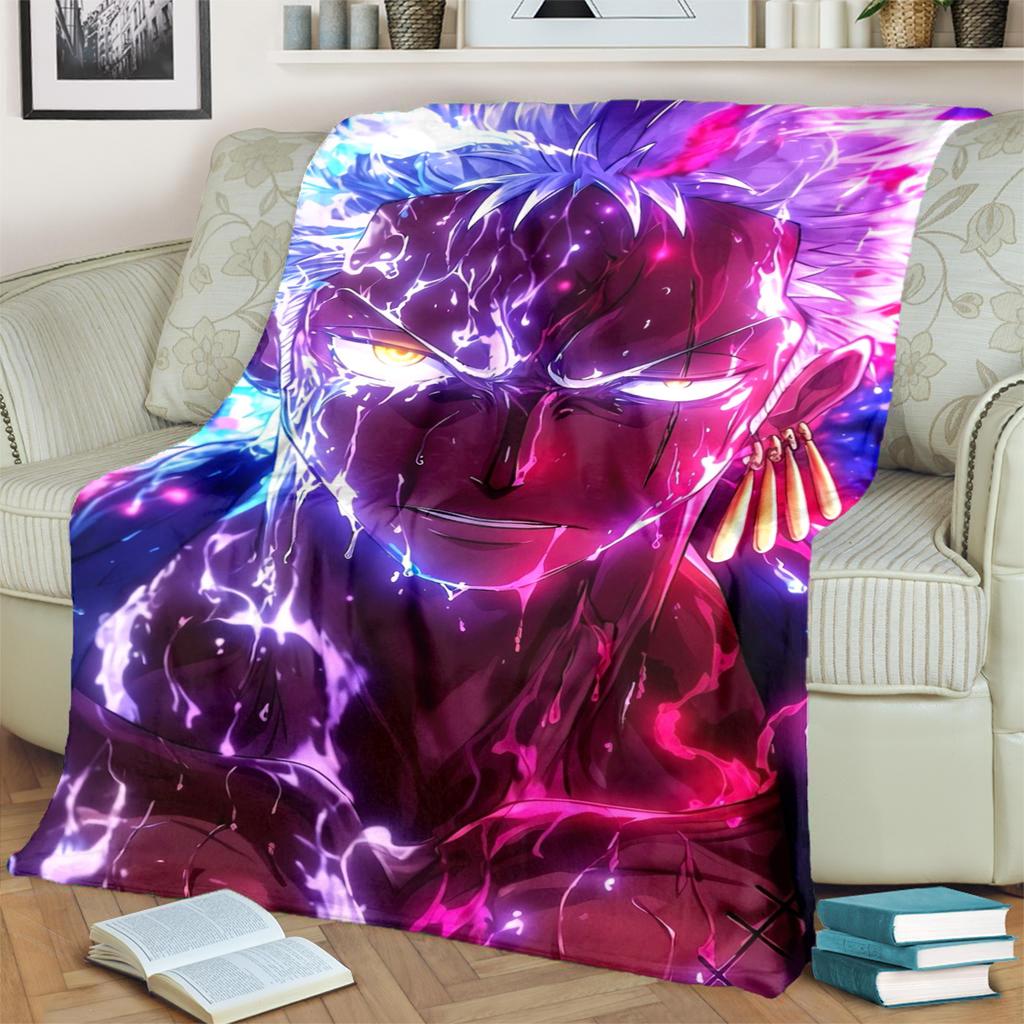 "ONE PIECE" Warm Print Blanket Flannel Material for Bedrooms, Sofas, Beds, Chairs, Picnics, Travel