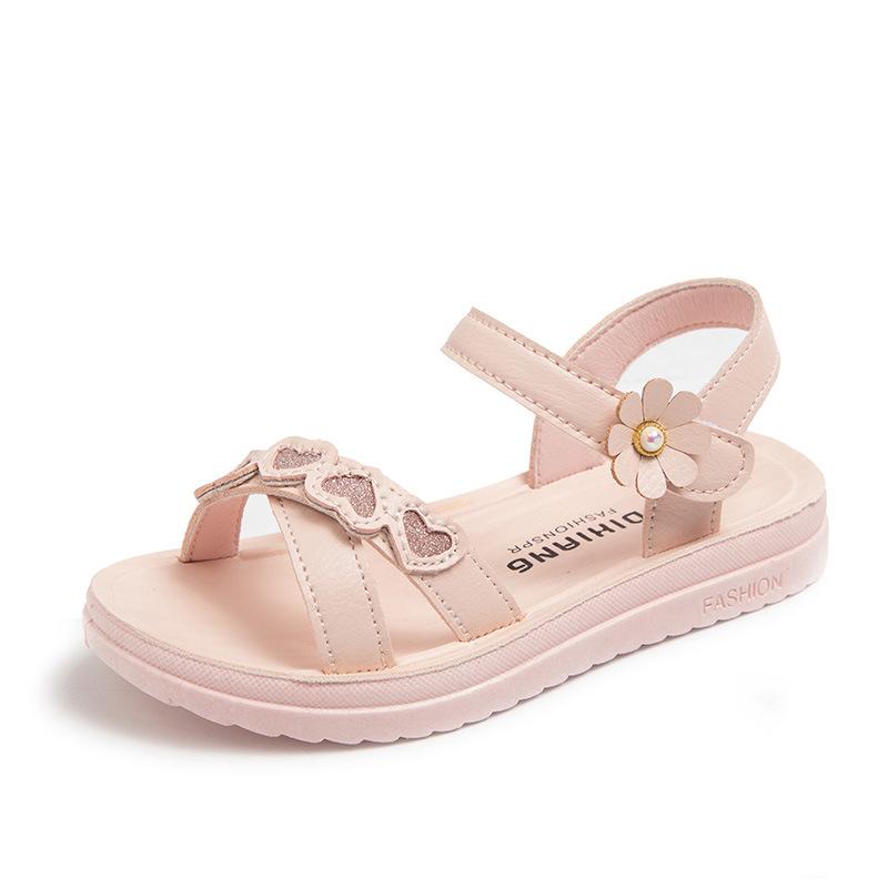 Girls Princess Sandals Summer Hollow Beach Shoes Soft Sole Sandals for Big Kids Little Girls
