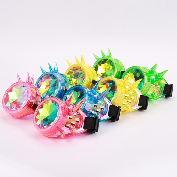 Unisex Steampunk Goggles Glasses Kaleidoscope Rave Goggles Halloween Cosplay Party Costume Psychedelic Goggles Gifts