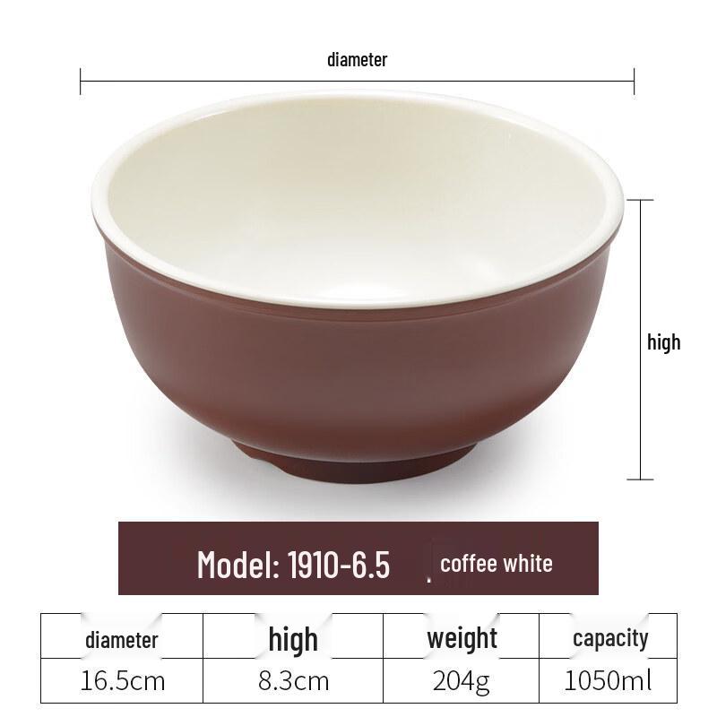 Yipan Melamine Imitation Porcelain Deep Bowl Set of 5