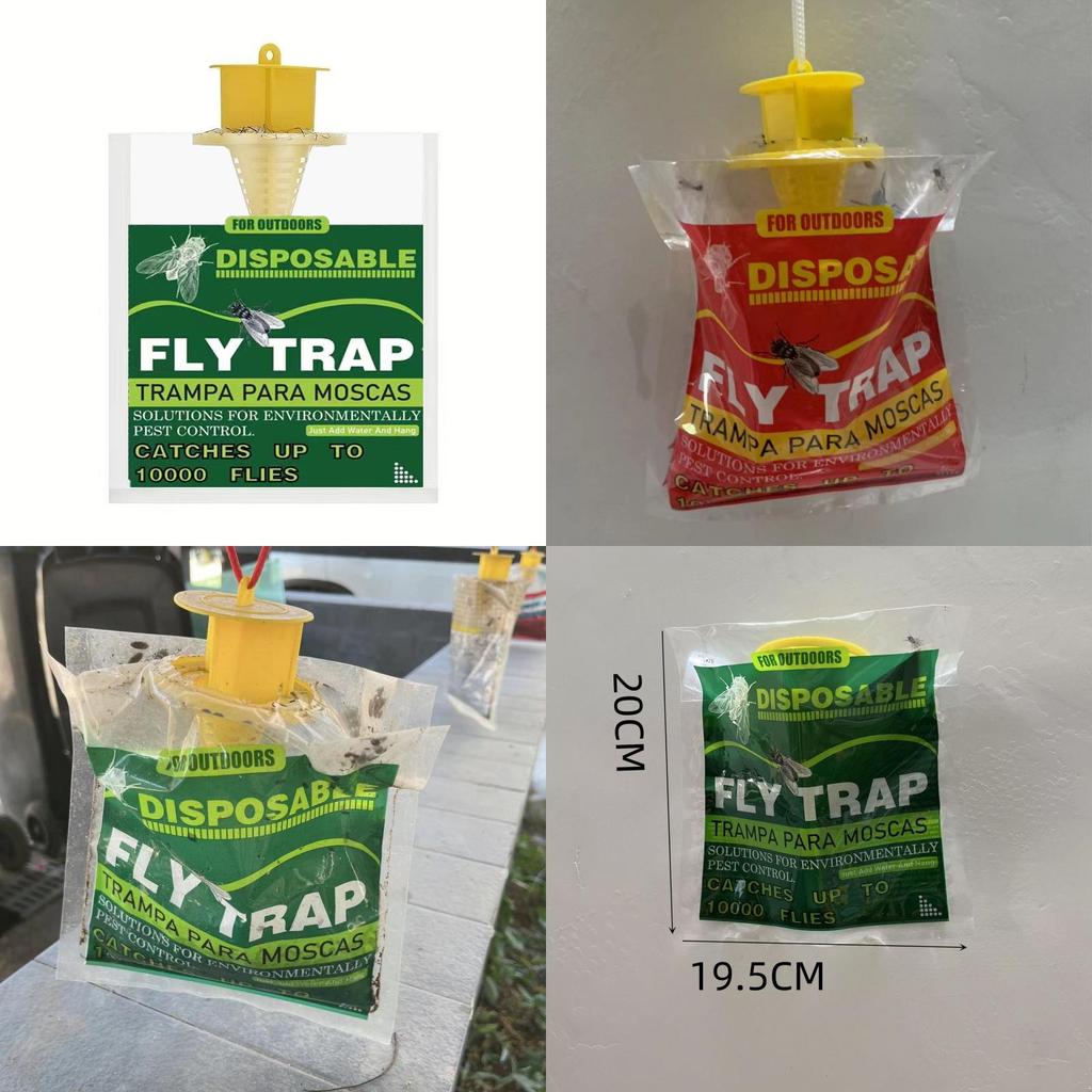 Spdak Red And White Fly Trap Hanging Fly Cage Fly Bag Fly Catcher Fly Bag Fly Trap Fly Bag Fly Insect Catcher