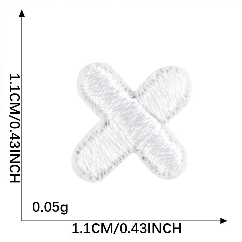 1Cm 26 Stuks Mini Witte Letterpatches Voor Kleding Geborduurde Patch Strijkbare Letters Custom Merklogo Patch Kledingstickers Diy