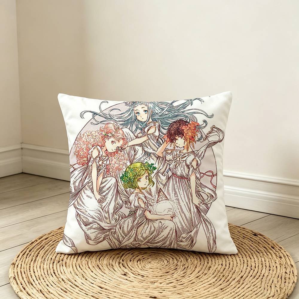 Witch Hat Workshop Friends Pillow Case Pattern Printed Pillowcase For Living Room Sofa Cushion Cover
