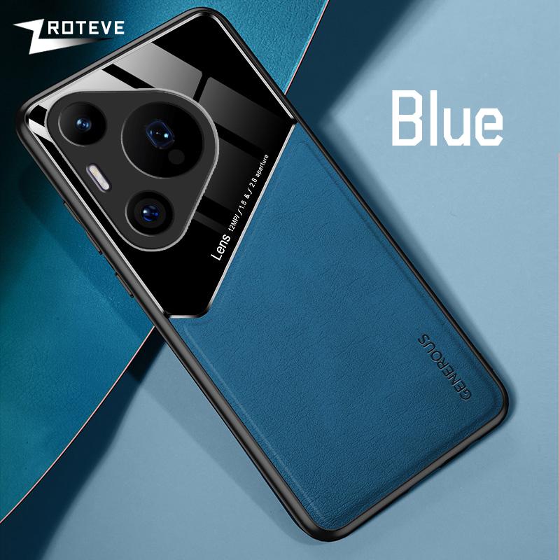 

Для Pura70 Pro Чехол Zroteve PU кожаный автомобильный магнитный жесткий чехол для ПК для Huawei Pura 70 P70 Ultra P60 P60Pro P70Pro Чехлы для телефонов Huawei Pura 70 Pro синий