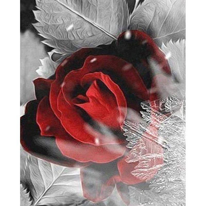 

DIY алмазная живопись цветок набор для вышивки крестом 5D полная дрель вышивка мозаика роза картина стразами подарок домашний декор Full Round 20x30CM