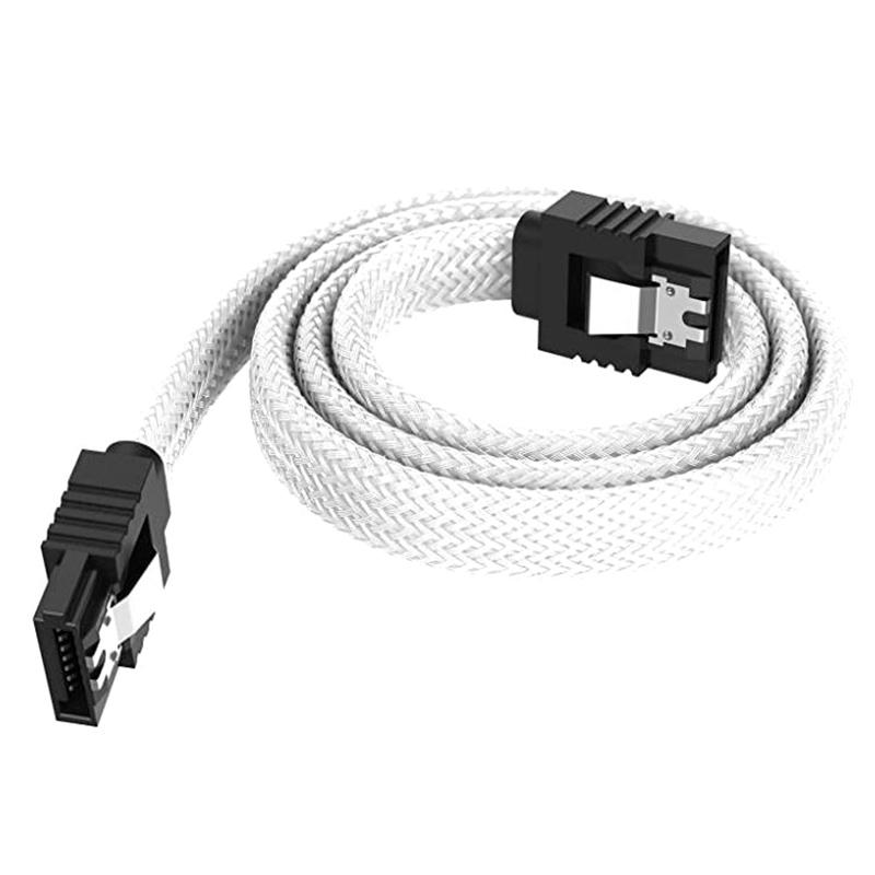 Sata 3.0 Iii Sata3 7Pin Data Cable 6Gb/S Ssd Cables Hdd Hard Disk Drive Cord Line With Nylon Premium Sleeved