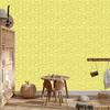 Geometric Pattern Wallpaper Cream and Yellow for Living Room and Bedroom 50x1000