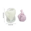 Silicone Crafts Mold Reusable Casting Epoxy Mold 3D Candle Making Easter Rabbit Silicone DIY 3D Handicrafts Resin Molds