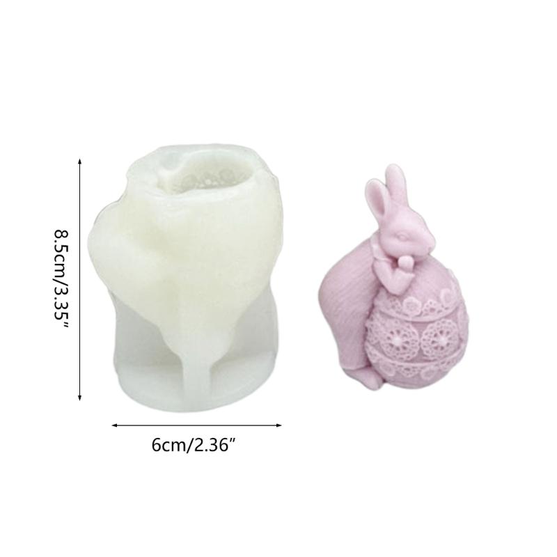 Silicone Crafts Mold Reusable Casting Epoxy Mold 3D Candle Making Easter Rabbit Silicone DIY 3D Handicrafts Resin Molds