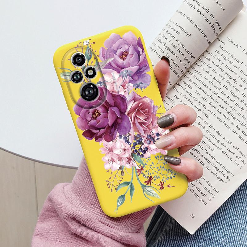 Beautiful Flowers For Honor 200 Pro Case Cute Heart Leopard Print Cover Soft Silicone Matte Protective Funda For Honor 200 Smart
