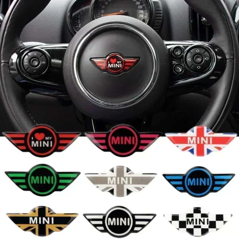 1 pezzo Adesivo Centrale Logo Volante Auto per Mini Cooper John Cooper Works R50 R52 R53 R55 R56 F54 F55 F56 F60 Decorazione Auto