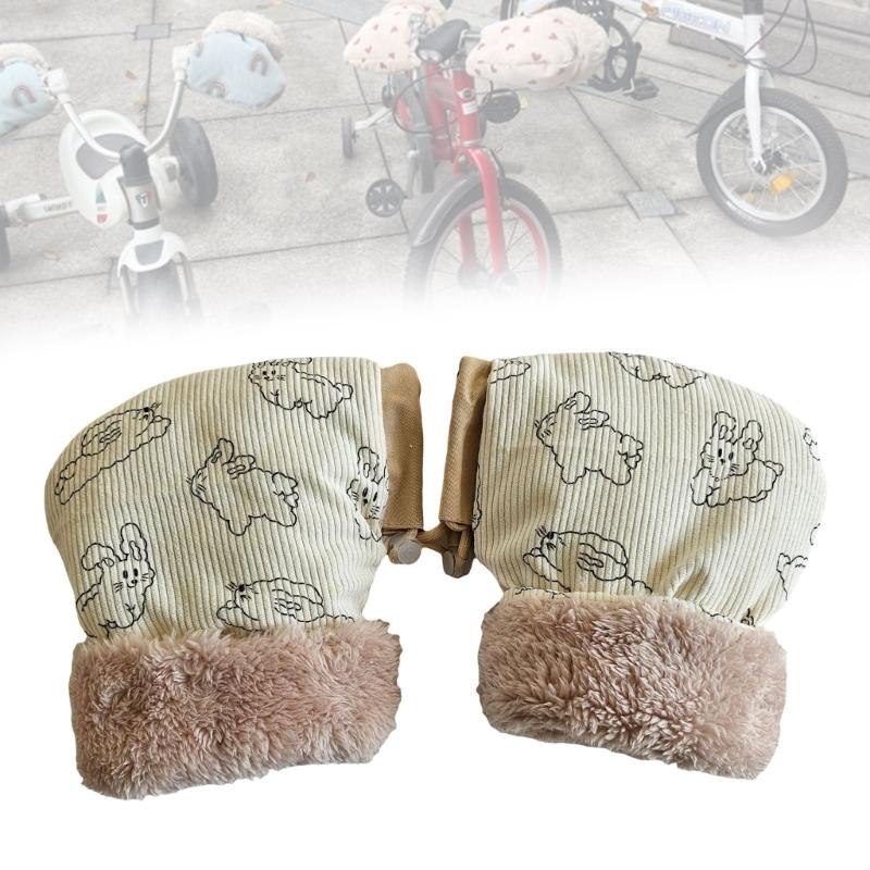 1pair Thickened Warmth Gloves Protective Hand Gear Motorcycle Ride Gym Gloves for Daily Winter Wear