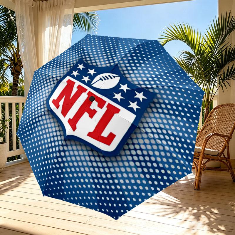 NFL Print Automatic Open Close Umbrella, Portable Foldable Umbrella, for Outdoor Commute Camping Trip, Ideal Birthday Gift