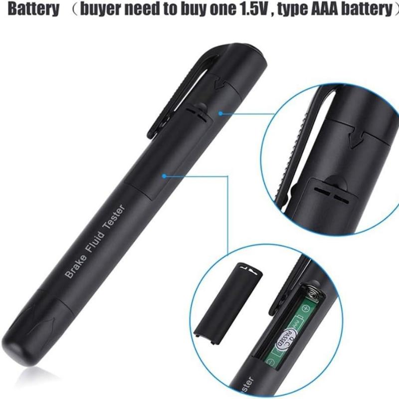 Brake Fluid Tester Pen Universal LED Indicator Tool for Car Motorcycle DOT3 DOT4 DOT5.1 Brake Oil Safety Testing