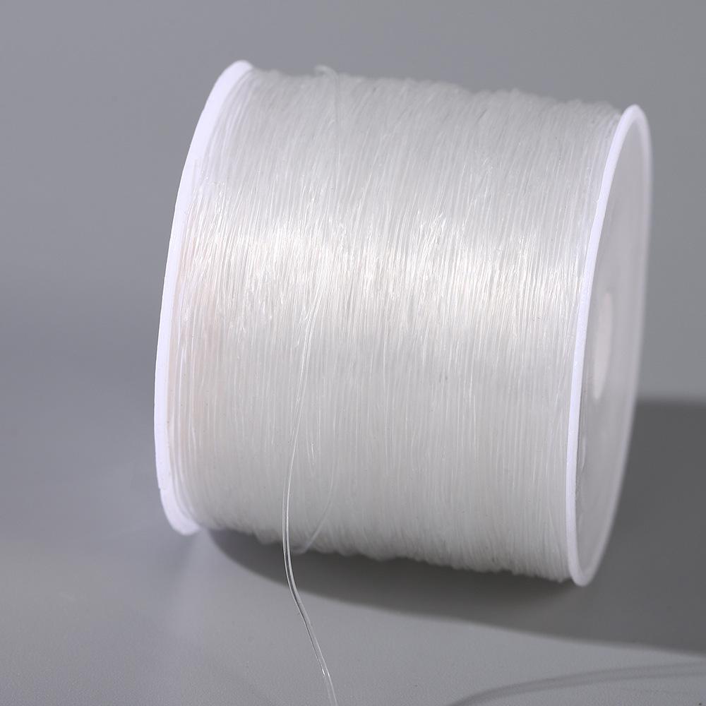 100m Klar Kristall Elastisk Snöre för DIY Pärlplockning & Armband - Hög Ljusstyrka, Låg Viskositet, Återstudsande Elastisk Tråd