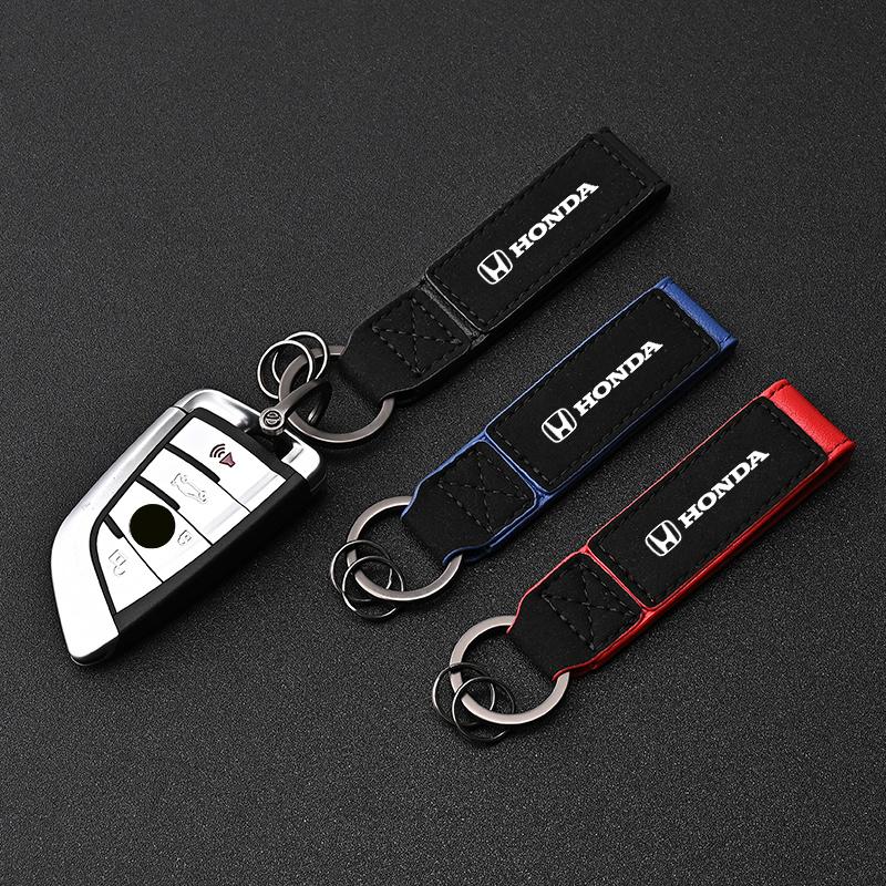 Car Logo Keychain Rings Badge Keyring Pendant For Honda Mugen Power Civic Accords CRV Hrv Jazz CBR VTEC VFR Auto Accessories LV4