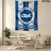 Custom Name Brighton&Hove Albion Wall Tapestry Aesthetic Wall Hanging Printed Fabric Blanket Decorative Tapestries for Bedroom Living Room Home Decor