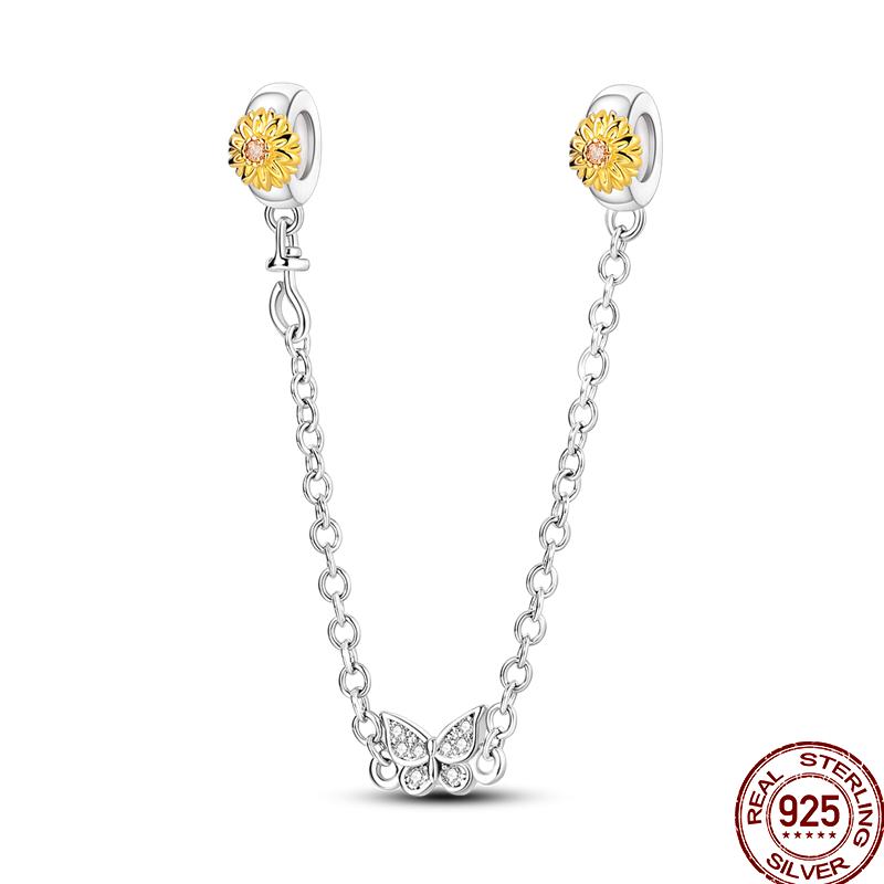 Spring Butterfly Collection Copper Sunflower Bear Butterfly Colorful Beads Suitable Fit 3Mm Original Bracelet