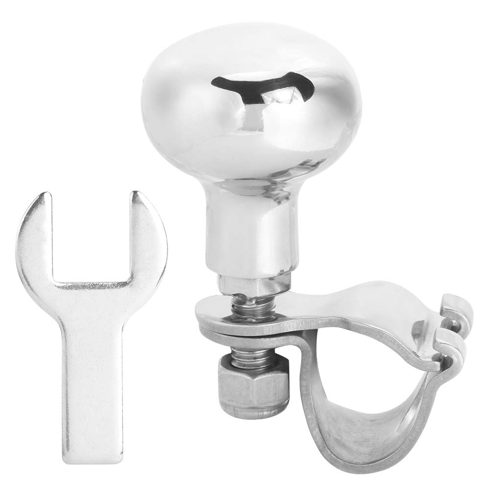 Jeffergarden Boat Steering Wheel Aid Premium 316 Stainless Steel Knob Heavy Duty Grip Spinner for Most Steering Wheels