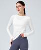 XEXYMIX Mesh Seamless Fingerhole Long Sleeve Back Ivory Xfk1Tl1003