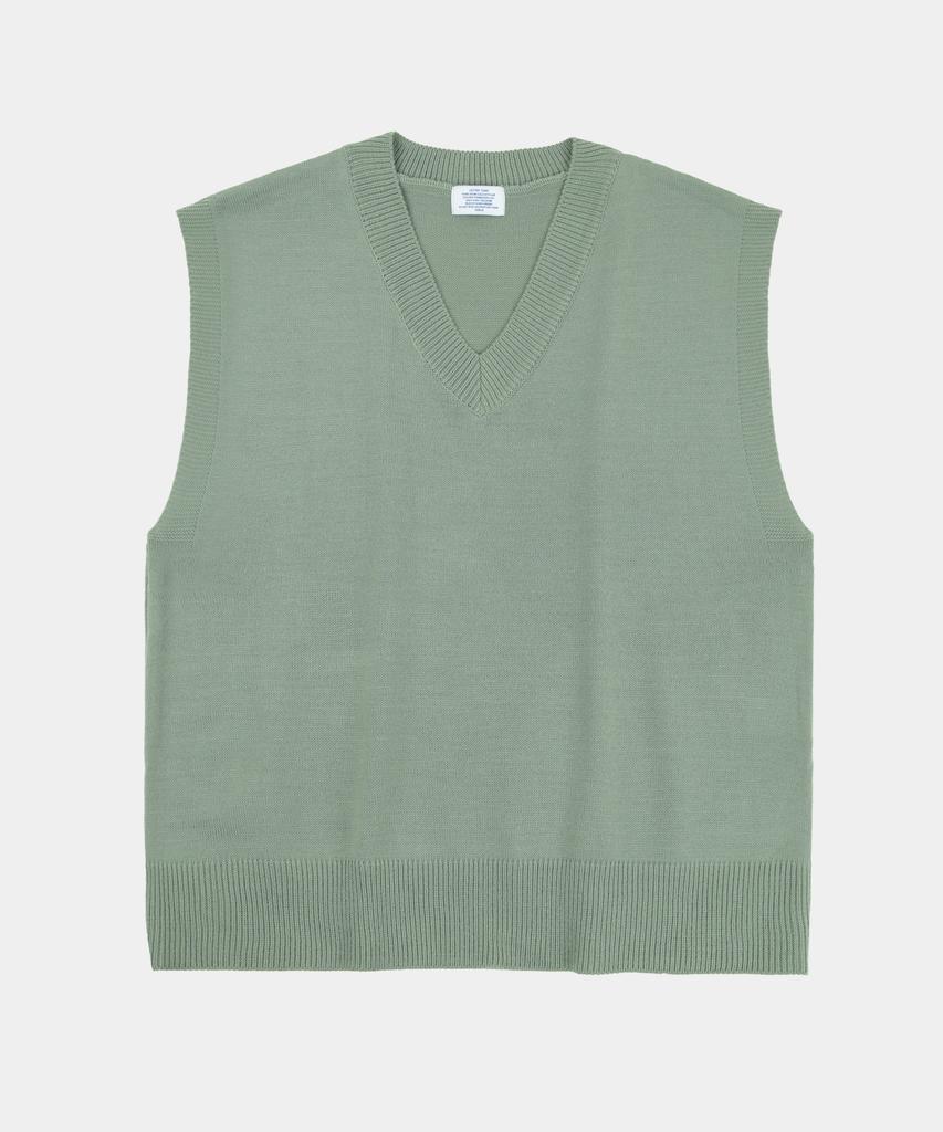 Lettercomo City Boy V-Neck Knit Vest_Mint