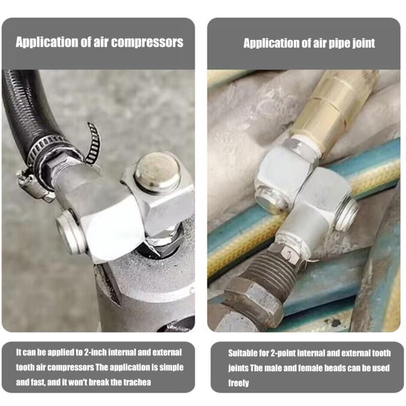 1/4inch Male and Female Threads Air Fittings Aluminum 360 Degree Swivel Air Hose Connectors Pneumatic Tool Parts