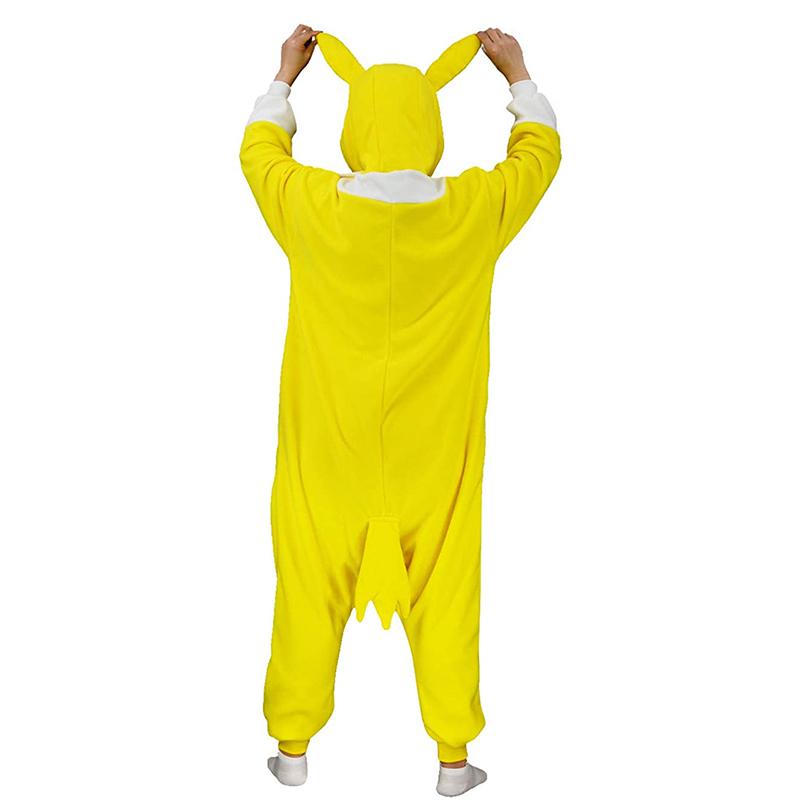 Jolteon Kigurumi One-Piece Pajamas Cartoon Onesie Cosplay Costume For Halloween Whole Body Clothes