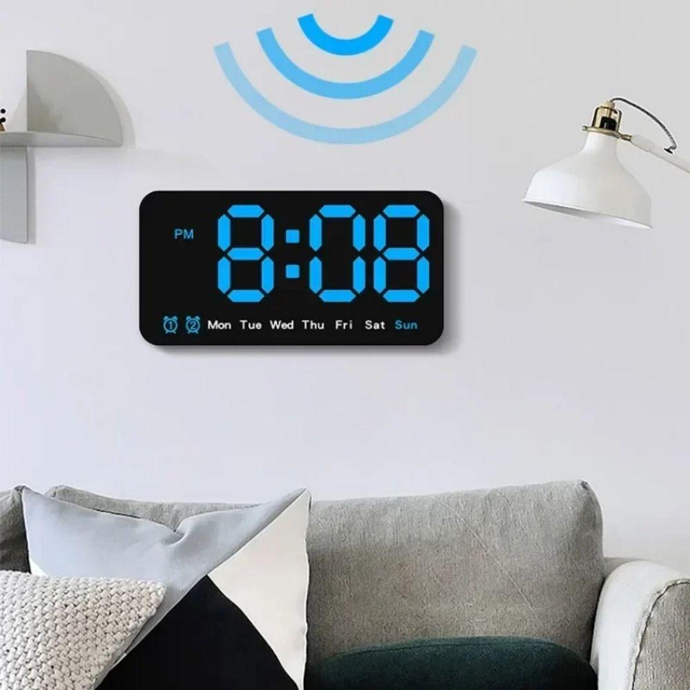 Dual Alarms LED Digital Clock 12/24H Format Table Alarm Clock Electronic Wall Clock  Desktop