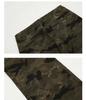 Unisex American Retro Camo Slim Fit Multi-Pocket Jeans with Micro Flare