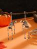 1 Pair Retro Gothic Halloween Skull Earrings Punk Street Fashion Jewelry
