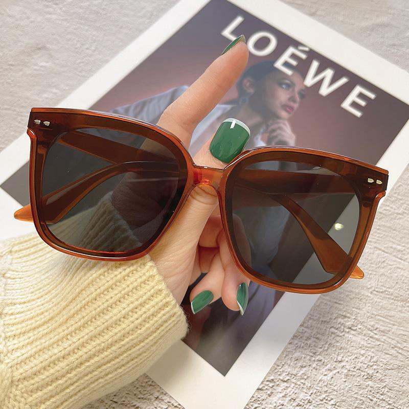 Sunglasses Women'S Advanced Sense Ins Sunglasses Men'S Trendy Uv Protection Fashion Big Face Thin Summer