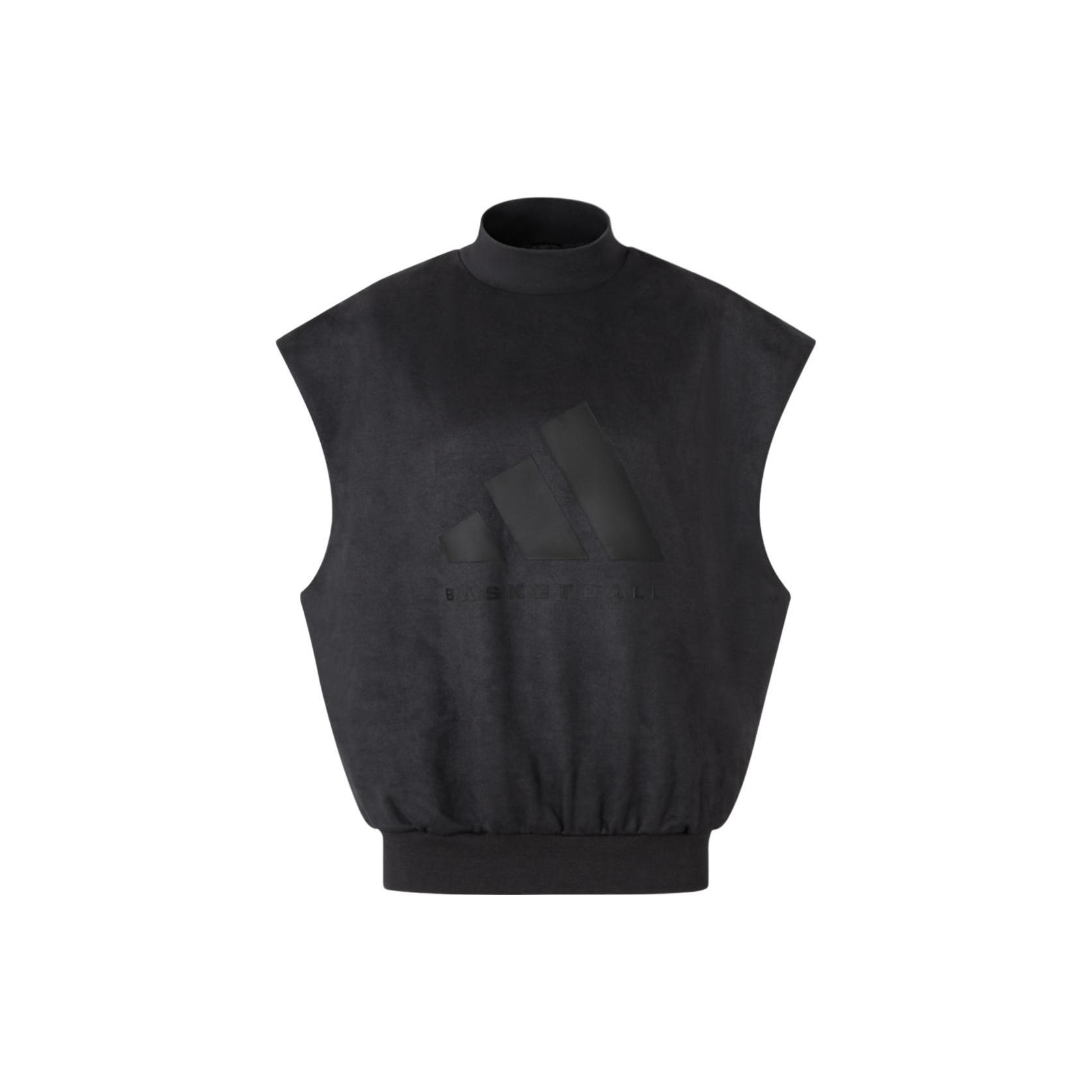 adidas Basketball Sueded Sleeveless Sweatshirt Grey Men s IN7702 XXS