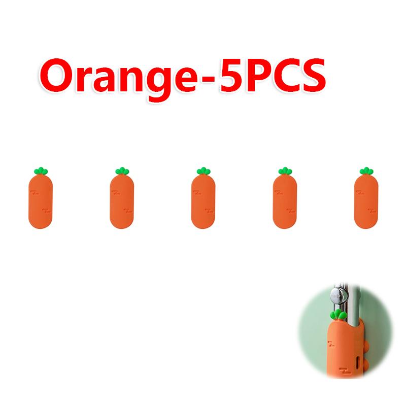 Universal Suction Shower Head Holder Wall Mount Adjustable Sticky Carrot Design Bathroom Storage Rack No Drill